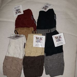 Muk Luks reversible boot cuffs 5 pair